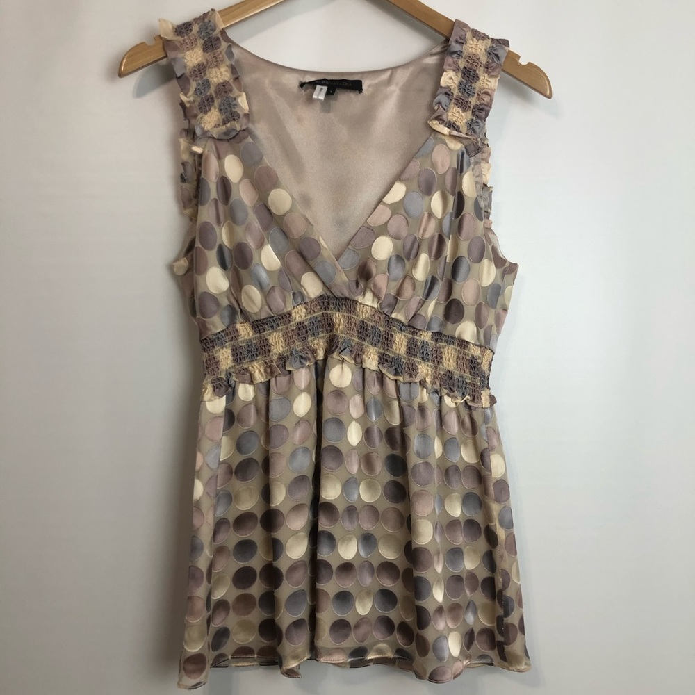 BCBGmaxazria feminine silk sleeveless top Sz S
